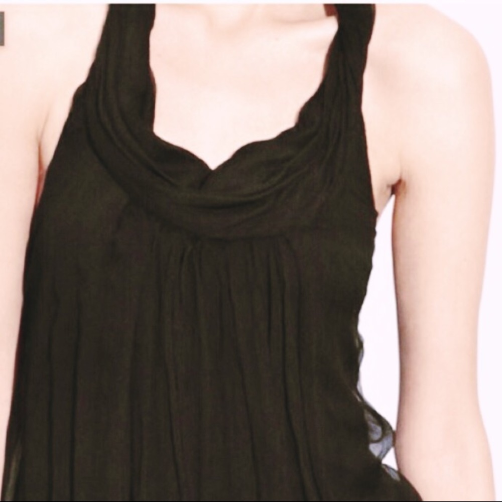 Black Halo Sexy Silk Halter Top NWT